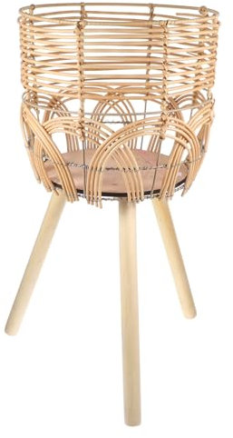 CAXUSD Support De Pot De Fleurs en Bambou sur Pieds Panier De Rangement pour Plantes D'intérieur Décoration Intérieure Fiable pour Chambre Et Couloir