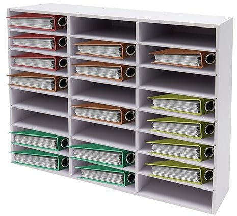 24 Fächer Büro Schreibtisch Organizer, Dokumentenablage Ablage Zeitschriften Halter Brief Papier Magazin Organisator Ordner Regale, für Bücher Zeitschriften Mappen