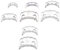 8 Pack Multifuntional Rings Size Adapters Soft Silicone Inserts Assorted Sizes Rings Adjusters for Various Rings Types
