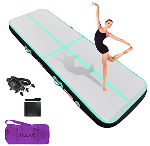 Aufblasbare Gymnastik Tumbling Matten 4m 15CM Höhe Trainings matte Länge Bodenmatte Inflatable Yoga matte Taekwondo GREEN