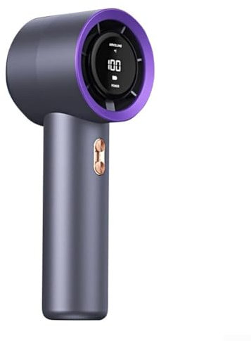 Ventilatore portatile portatile, mini ventilatore portatile USB ad alta velocità, 3600 mAh, ventilatore portatile a turbina senza pale, per viaggi, ufficio all'aperto (ventilatore S001, blu scuro)