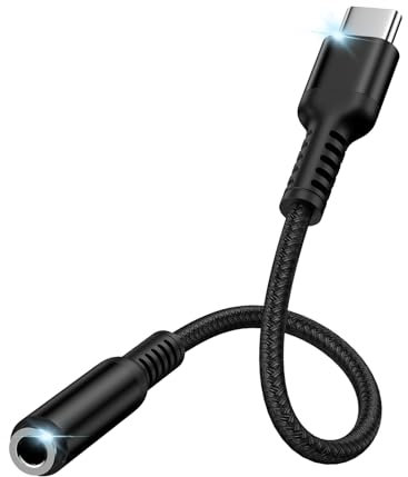 USB C to 3.5mm Jack Adapter, Type C to Headphone Aux Audio Adapter, Aux to USB C Earphone Adapter for iPhone 16 15, Samsung Galaxy A16 5G A15 A14 A56 A55 A54 S25 S24 S23 S22 S21 S20, Google Pixel 9 8