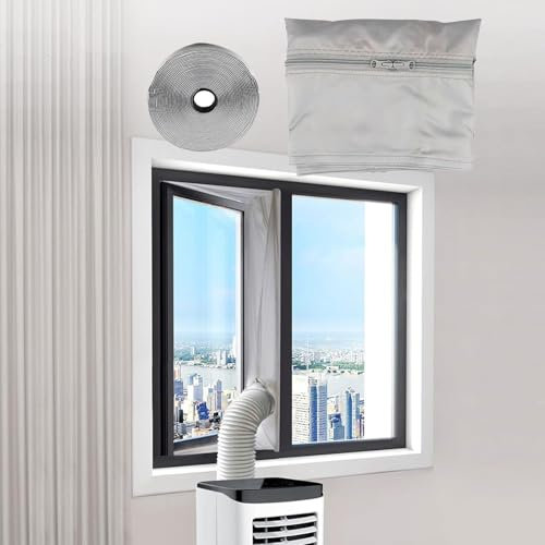 Kit Calfeutrage Climatiseur,Calfeutrage Fenetre Climatiseur,Kit De Plaque FenêTre Climatiseur Mobile,Adaptateur De FenêTre De Climatiseur Plaque,Oint De FenêTre Pour Climatiseur (Anti-UV 4M)
