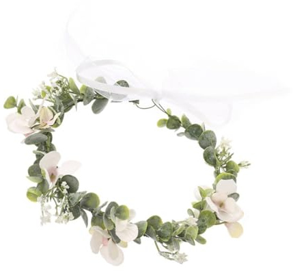 Beflocktes Brautstirnband Weißer Brautkranz für Hochzeit