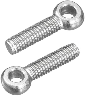 QUARKZMAN Ringschraube M5x20mm Hebeösenbolzen 304 Edelstahl Silber, 4 Pcs | Maschinenschulter Schwenkbolzen Hebering Ösenbolzen für Pipeline Absperrventile GebäudeBefestigungselemente