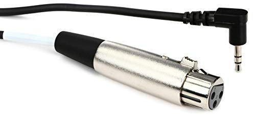 HosaTech XVM-102F 2ft XLR3F to Right Angle 3.5mm TRS Microphone Cable