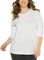 Ulla Popken Damen Langarm-shirt, Schneeweiß, 42-44 EU
