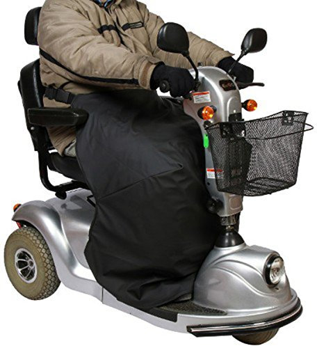 Mobilex Thermo-Kniedecke für Rollstuhl- und Scooterfahrer, schwarz, Beinschutzdecke zum Schutz des Unterkörpers, Sitzbreite 42-45 cm