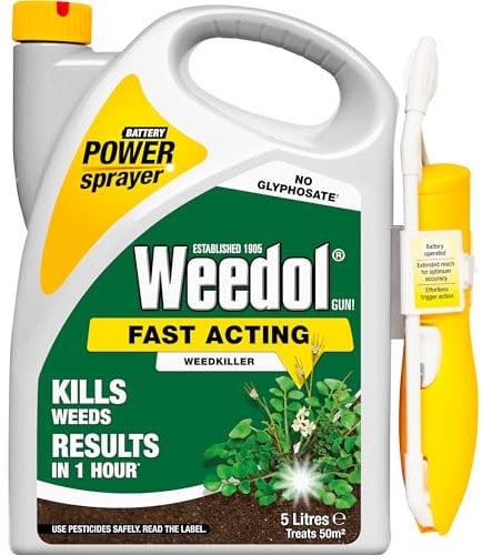 Weedol 020013 Fast Acting Weedkiller, Ready to Use, Manual Spray 5 Litre, Clear