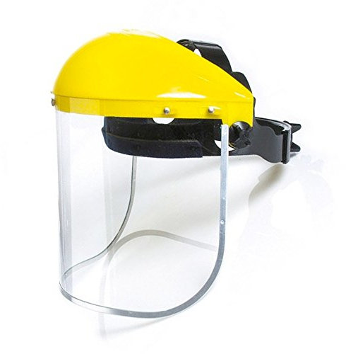 STM32 by ST Pantalla Protección Facial Incolora - Protector frontal y visor con arnés de cabeza - Color: Amarillo/Negro