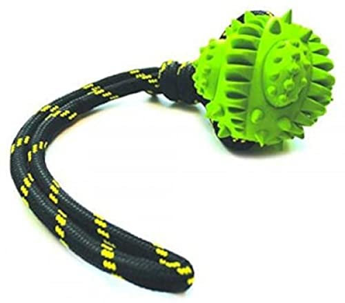 Happy Pet Atomic Galactic Tough Ball On Rope Dog Toy Water Resistant Fun Interactive Chewing Playing Catch Fetch Tugging Pulling for All Breeds 2.5