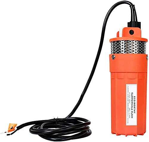 DCHOUSE 24V DC Bomba de pozo de agua sumergible profunda accionada por energía solar Farm Ranch Household