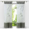 HongYa 1er-Pack Bestickte Gardine Transparenter Voile Vorhang Schlaufenschal H/B 225/140 cm Grau