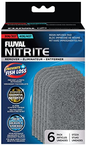 Fluval Nitrit Entferner Pads, für Fluval Außenfilter 307 und 407, 6er Pack