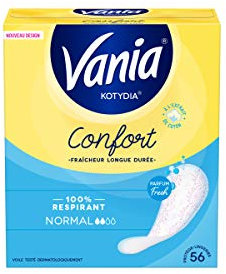 Vania | Nappy Liners Comfort Normal Fresh Fragrance (Box of 56 Pieces) – 100% Breathable and Comfortable Lingerie Liners – Hygienic Protection with Perfect fit and Optimal Hold