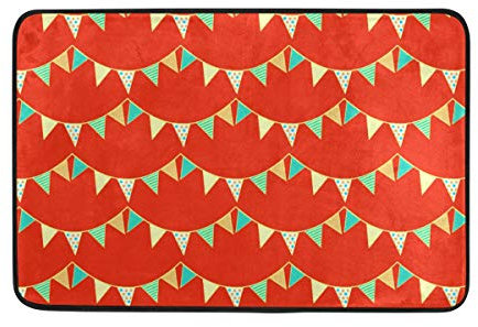 FANTAZIO Fußmatten für Eingangsbereich, Outdoor, Circus Action, Teppich, gerade, Teppichgreifer für Küche/Bad, 59,9 x 39,9 cm