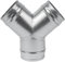 4 to 4 Inch / 100 to 100 mm Y Shape Duct Splitter for Exhaust Fan, Dryer - Galvanized Steel Vent Ducting - 3 Way Duct Hose Connector, Y Shape, Y Joint Metal