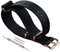 MZBUTIQ 12 mm Black Women's Watch Bands Thin Nylon Strap Replacement One-piece Rose Gold Buckle