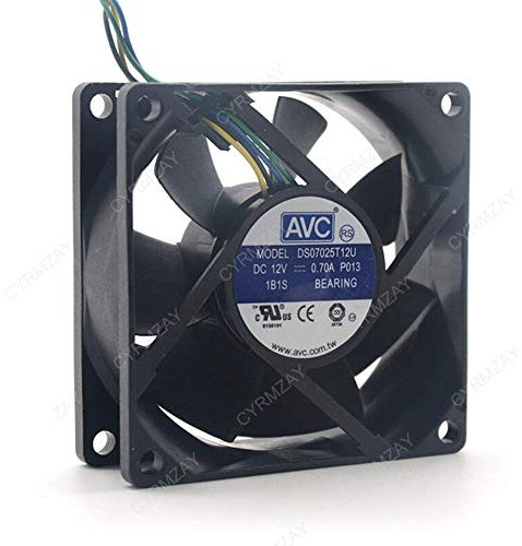 CYRMZAY Ventilator kompatibel für AVC DS07025T12U 70mm 7025 DC 12V 0.7A 4 -pin PWM CPU pc case Lüfter