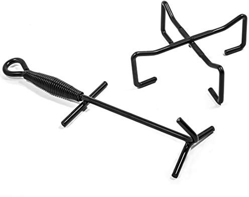 Camp Dutch Oven Deckelheber aus Gusseisen mit klappbarem Finish Camp Dutch Oven Deckelständer kann als Untersetzer, Heber und Pfannenhalter verwendet werden