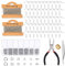 1245Pcs Open Jump Rings and Lobster Clasps Jewelry Findings Kit with Pliers and Necklace Jewelry Chain 4M and Earring Hooks Sterling Silver with 50PCS for DIY Jewellery Making