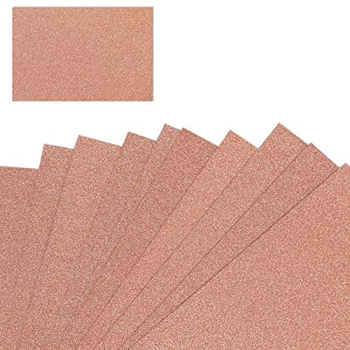 Glitzerkartonpapier, A4, 20 Blatt, kreatives buntes schimmerndes Papier, dünnes Bastelpapier, für DIY, Party, Abschlussfeier, Dekoration, Geburtstagsparty-Dekoration (Roségold)