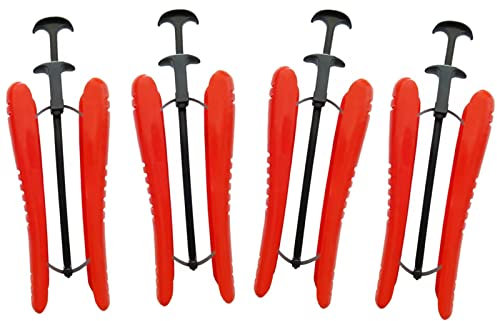 HILLHOME 4 Pack Boot Tree Shaft Boots Shapers for Knee High Tall Boots Spring Loaded Adjustable Great Support Form Shaping Inserts for Womens and Mens Shoes (Red)