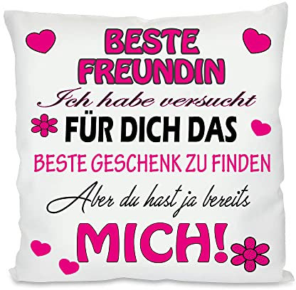 ICH Habe VERSUCHT Finden Kuschelkissen| Eltern Mama, Papa, Tante, Bruder, Schwester | Fotokissen | Motivkissen | bedrucktes Kissen | Kissen (mit Kissenfüllung, Beste Freundin)
