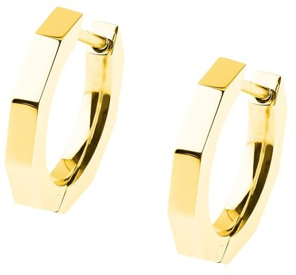 Ernstes Design Creolen evia Ohrringe E598 Edelstahl Gelbgold beschichtet