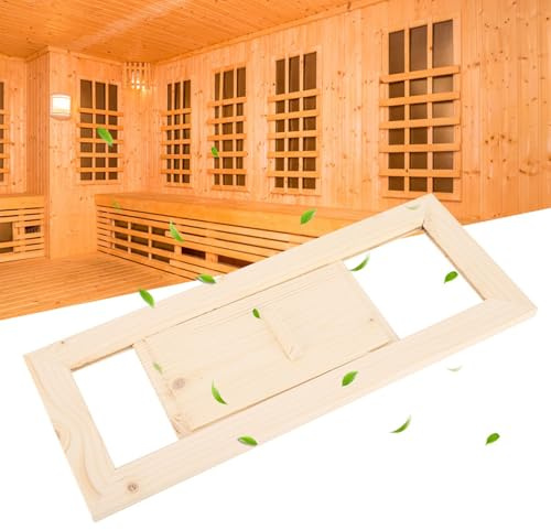 Akozon 13.4in Lüftungsgitter, Zubehör für Sauna, Dampf, Belüftung, Sauna, Lüftungsgitter, rechteckig, aus Holz, für Zuhause oder Hamam