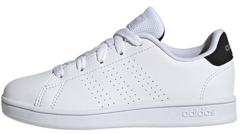 adidas Advantage Lifestyle Court Lace Shoes Tennisschuhe, Cloud White/Core Black/Silver, 38 2/3 EU