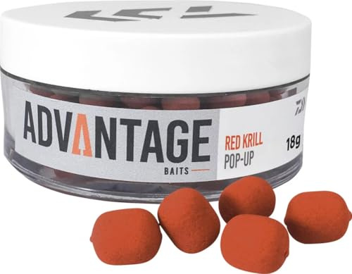 Daiwa® Advantage Baits Pop Up Hakenköder Farbe Red Krill Größe 6/8mm