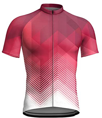 Herren Radtrikot Kurzarm, Fahrradtrikot Radsport T-Shirt mit 3 Rückentaschen, Atmungsaktives Sommer Fahrrad Trikot Schnelltrockend Trek Radtrikot Fahrradbekleidung für MTB Rennrad(Orange,L)