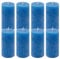 Rustik-Kerze Höhe 10 cm Ø 5 cm lange Brenndauer Rund-Kerze Säulenkerzen Kerzen-Deko Tafelkerzen Weihnachts-Kerzen Hochzeits-Deko (blau, 8)