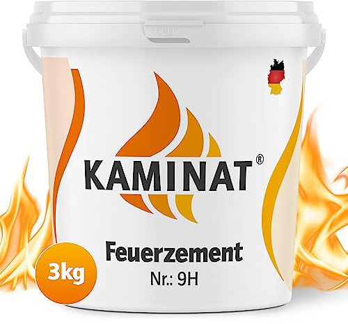 Kaminat Feuerfester Mörtel 1250°C für Kamin, Ofen & Schamott 3kg | Repariert Risse und Fugen dauerhaft – einfach mit Wasser anmischen und präzise verarbeiten.