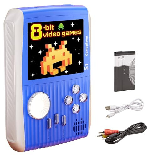 Besosay Kid Mini Handheld Retro Games Console Built in 666 Classic Games, Portable Handheld Video Games Console, 3 Inch Screen, 1020mAh Battery, Christmas Birthday Gift Game Player for Boy Girl