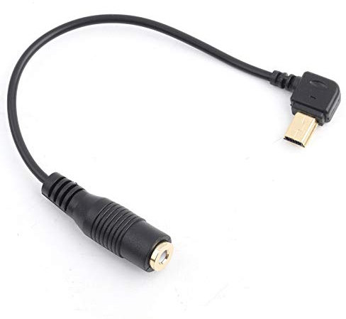 Cable Adaptador De Micrófono, Cable Adaptador De Audio Jack, Micro USB Macho En ángulo Recto A Cable Hembra De 3,5 Mm De 4 Polos Para Micrófono Con Clip Activo Adaptador De Conversión De Micrófono De