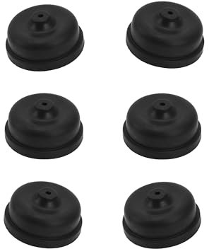 6Pcs Black Aquarium Diaphragm Air Pump Accessories EPDM Rubber Oxygen Pump Replacement Parts for Aquarium Fishing Oxygen Pump Aquarium Diaphragm Silicone Cup Parts Reolacements Fish and Aquatic Pets