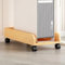 LNGFSH Soporte para CPU bajo Mesa, Madera Soporte para pc Torre con 2 Ruedas de Bloqueo y 2 Ruedas Giratorias Adecuado para Ordenador de Escritorio, Impresoras, Caja de Computadora (Madera)