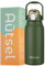 Autsel 1.7L Stainless Steel Water Bottle with Straw - Large Metal Flask with Handle - Double Walled Insulated Sports Bottle - Leakproof for Gym Sports