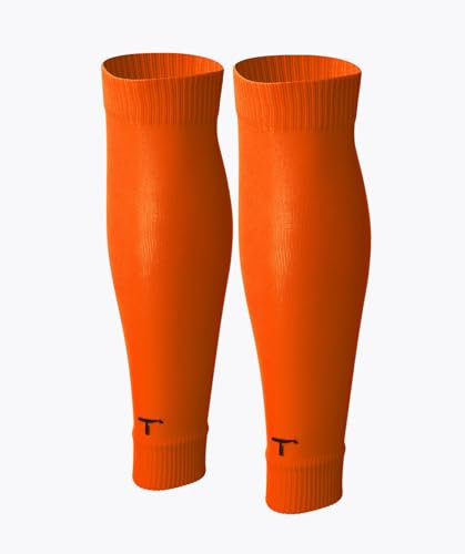 T1TAN Fußball Tube Stutzen - Herren, Damen und Kinder - Farbe orange - Größe 39-42