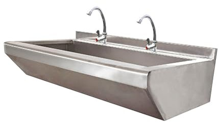 Évier de cuisine Cuve simple, murales Evier Inox Professionnel, Evier Buanderie, Évier de préparation Utilitaire(100X50cm/39.3X19.6in)