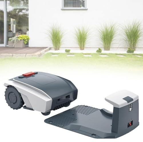 Eastnmythet Automatic Robot Lawnmower 0.4 Acre, GPS Path Planning Robot Lawn Mower with Boundary Wire, 20-55 mm Cutting Height, 19cm Cutting Width