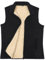 BWBIKE Gilet Foderato in Pile da Uomo Capispalla Polare da Escursionismo all'Aperto Sportivo da Golf Senza Maniche con Zip Intera, Nero, L