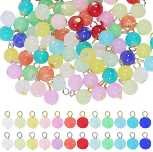 CHGCRAFT 192 piezas de cristal rondelle amuleto 24 estilos con bolas facetadas amuleto jade cuentas de cristal pulsera DIY collar de perlas pendientes fabricación de joyas, Vidrio