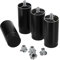 SUMNACON 4 Packs Aluminum Alloy Furniture Legs Cabinet Legs, Black 8cm Height Couch Sofa Feet Table Feet DIY Replacement Supporting Leg with M8 Thread for Worktop Breakfast Bar Desk