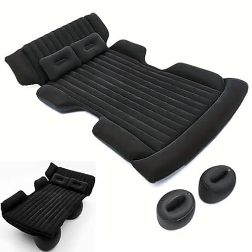 LBWAGQW Auto Aufblasbare Matratze Für Tesla Model 3/ Highland 2017-2024 Tesla Model Y 2020-2024, mit Luftpumpe Kofferraum Aufblasbares Tragbares Bett Outdoor Traveling Zubehör,normal-Black
