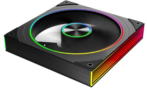 TZMRIT 140mm RGB Fan Reverse,Transwarp14 Reverse Flow ARGB Fan 140mm,Suitable for mounting on the bottom or back of the chassis (BK)