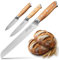 Moritz & Moritz Starter Messerset 3-teilig bestehend aus Universalmesser, Brotmesser und Gemüsemesser – ultrascharf, Ergonomisch und langlebig für präzise Schnitte - Messer Set perfekt für Hobbyköche