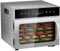 Deshidratador de Alimentos Acero Inoxidable Libre de BPA, Deshidratadora de Frutas y Verduras con Pantalla LCD, Temperatura 30-90℃, Temporizador, Hierbas, Nueces, Yogurt, 8 Bandejas, 500W (6 platos)